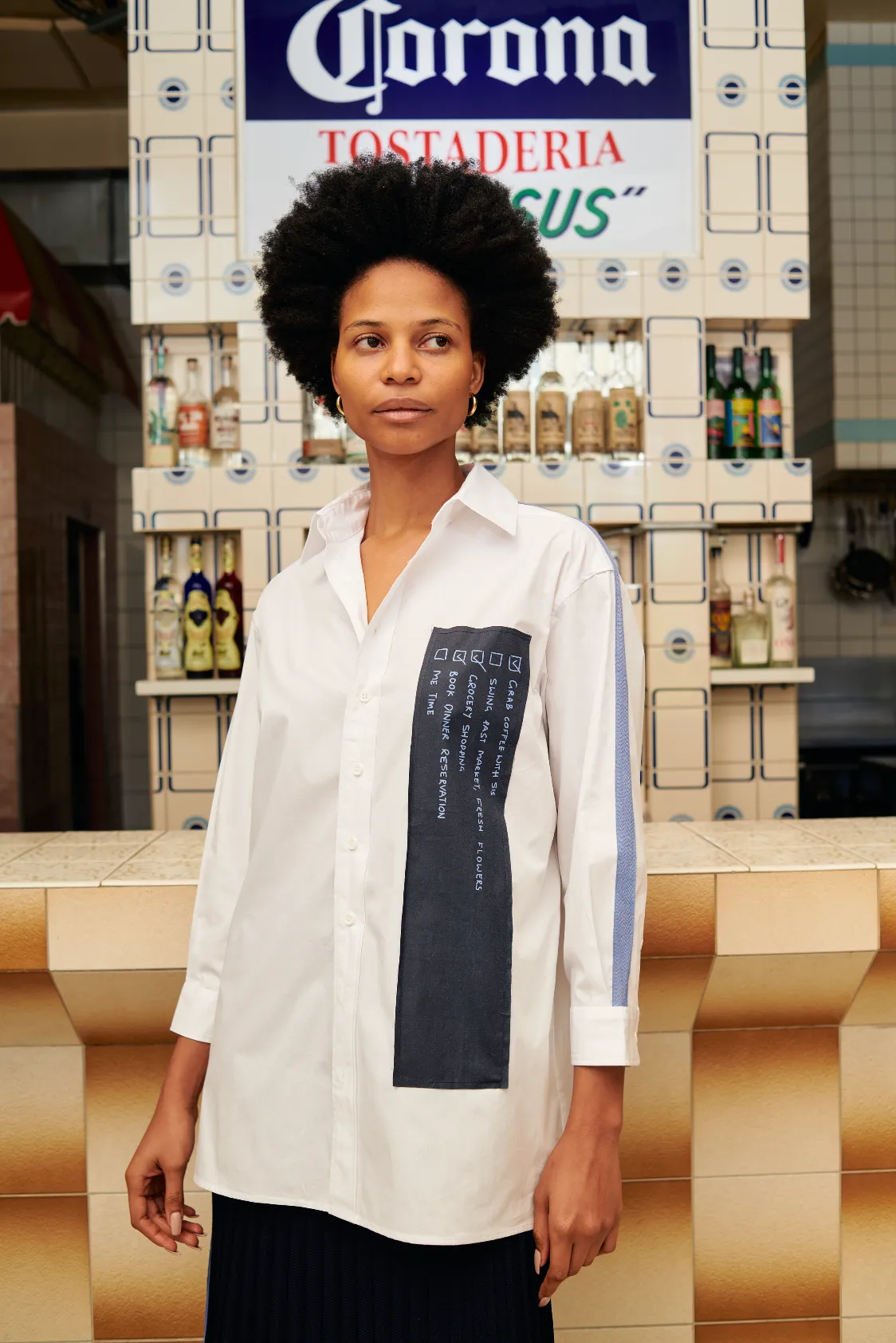 Weekend Checklist Shirt in Navy/White Combo