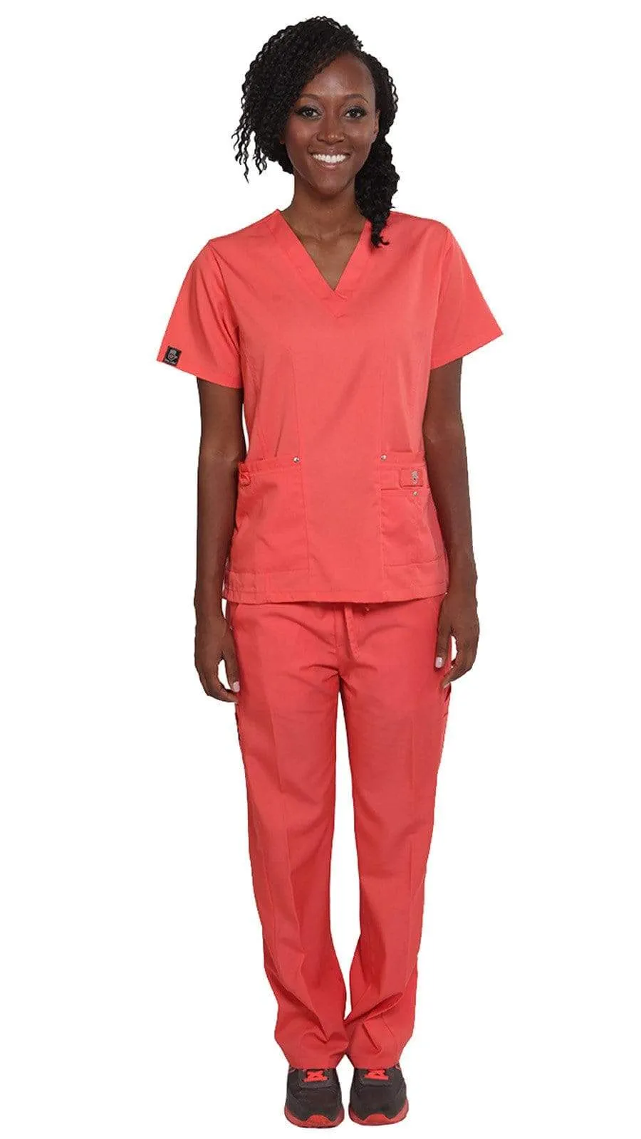 Women's 11 Pocket Slim Fit Uniform Scrubs - Style 408