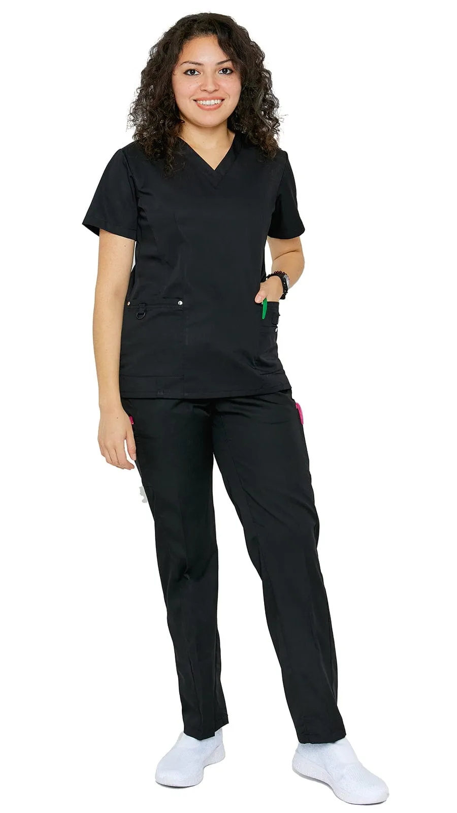 Women's 11 Pocket Slim Fit Uniform Scrubs - Style 408