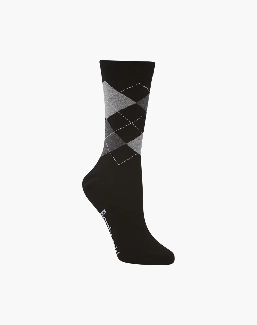 WOMENS ARGYLE BAMBOO SOCK - BLACK