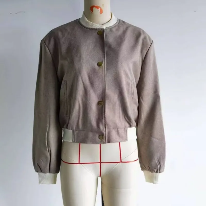 Women's Fashion Double Pocket Pilot Jacket Coat