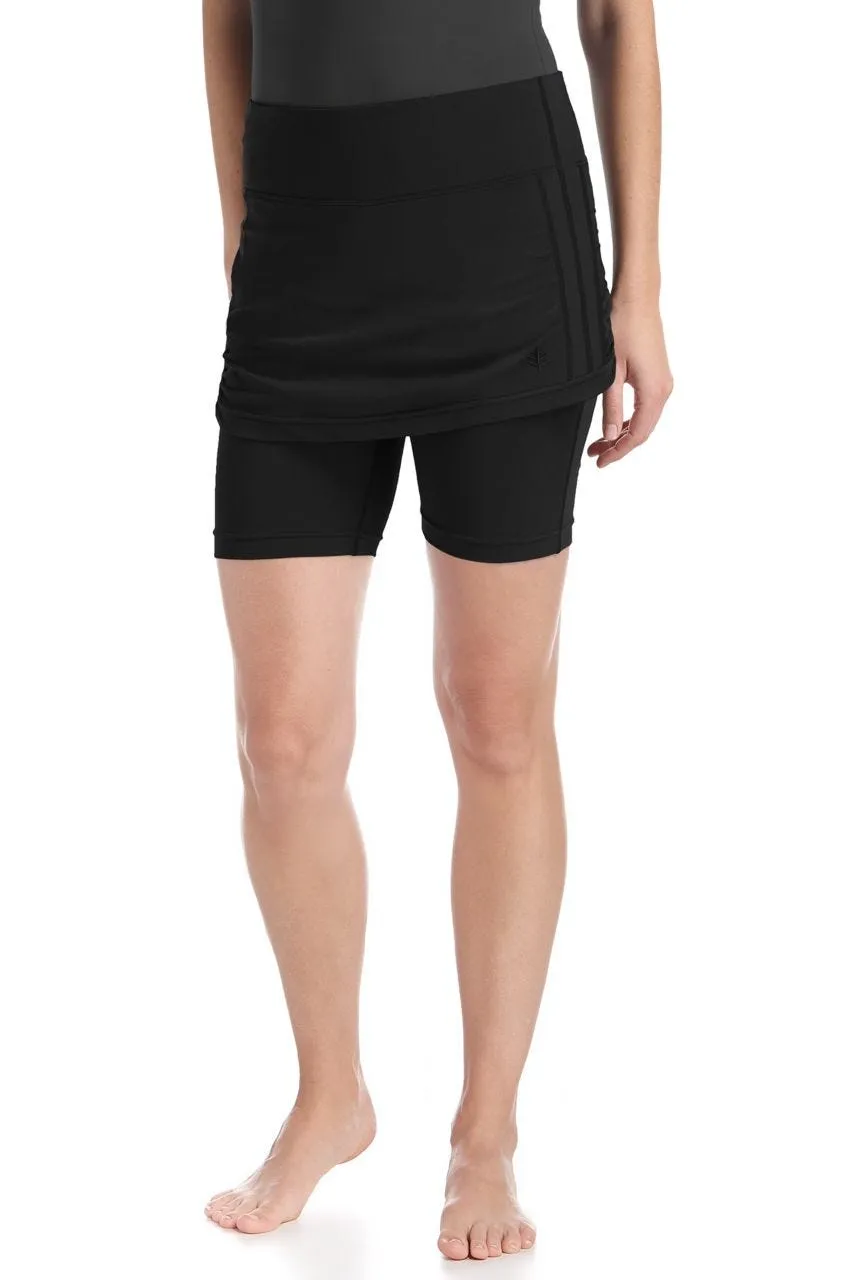 Women's Shorebreak Skirted Swim Shorts  |  Black