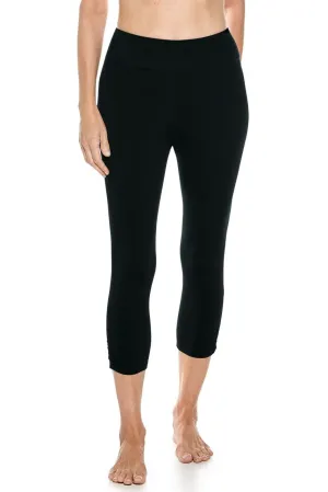 Women's Swell Wave Swim Capris  |  Black