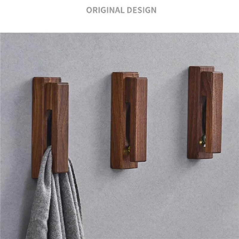 Wooden Towel Holder Hooks